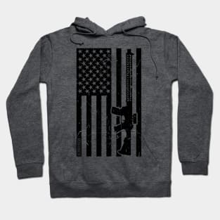 Distressed Flag with AR15 Hoodie